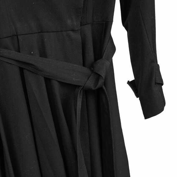 Tavan & Mitto Black Full Skirt Trench Coat - Picture 7 of 9